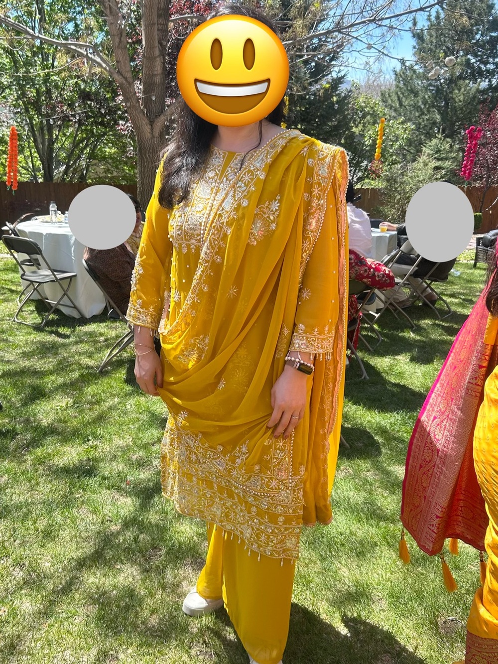 Mustard Yellow Embroidered Salwar Kameez Set - 3-piece
